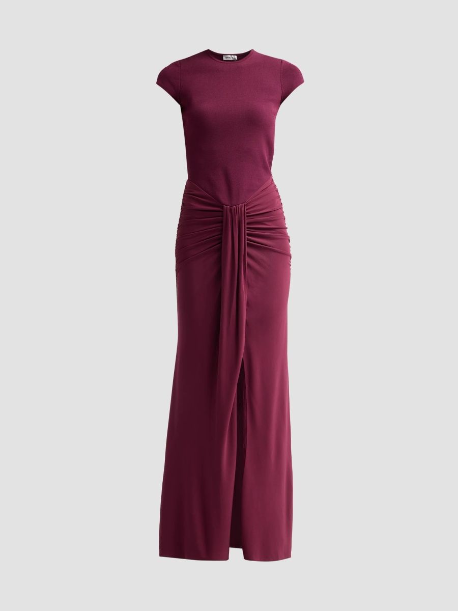 SIMKHAI Women's Matilde Cap-Sleeve Gown - Fig - Size 8