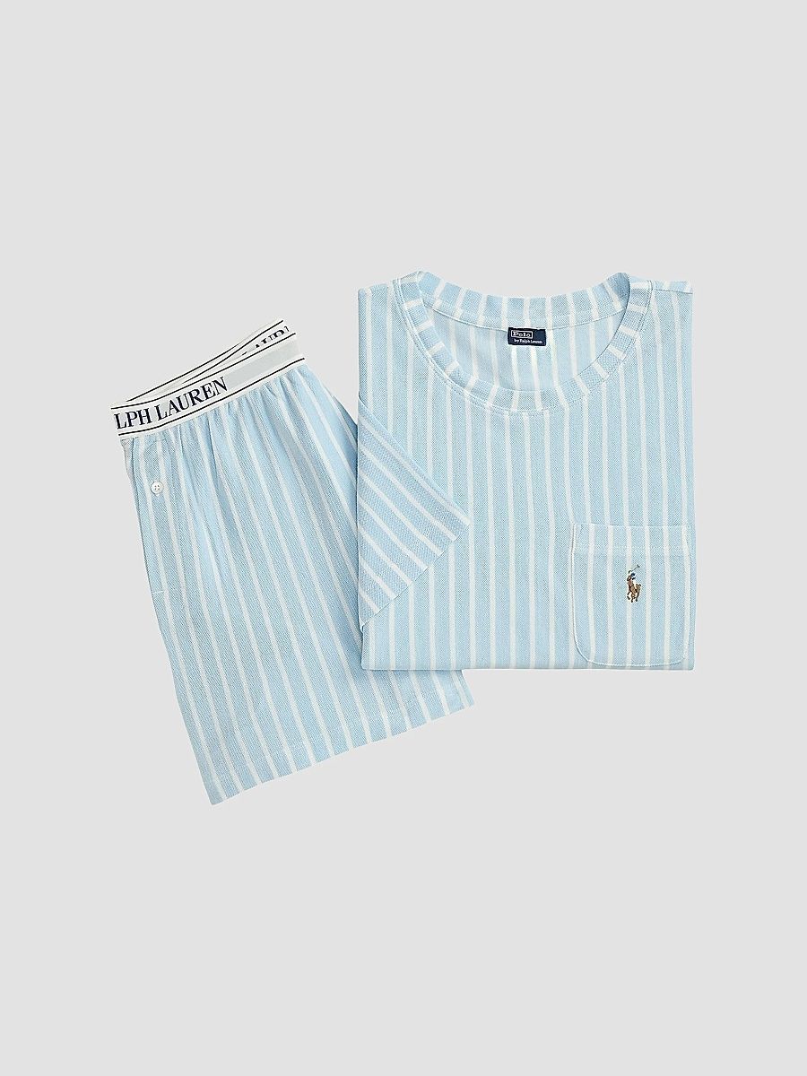 Polo Ralph Lauren Women's Knit Oxford T-Shirt & Shorts Set - Baltic Sea - Size XS