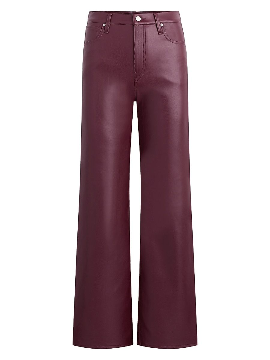 Women's Rosie Coated High-Rise Wide-Leg Jeans - Port Royal - Size 31