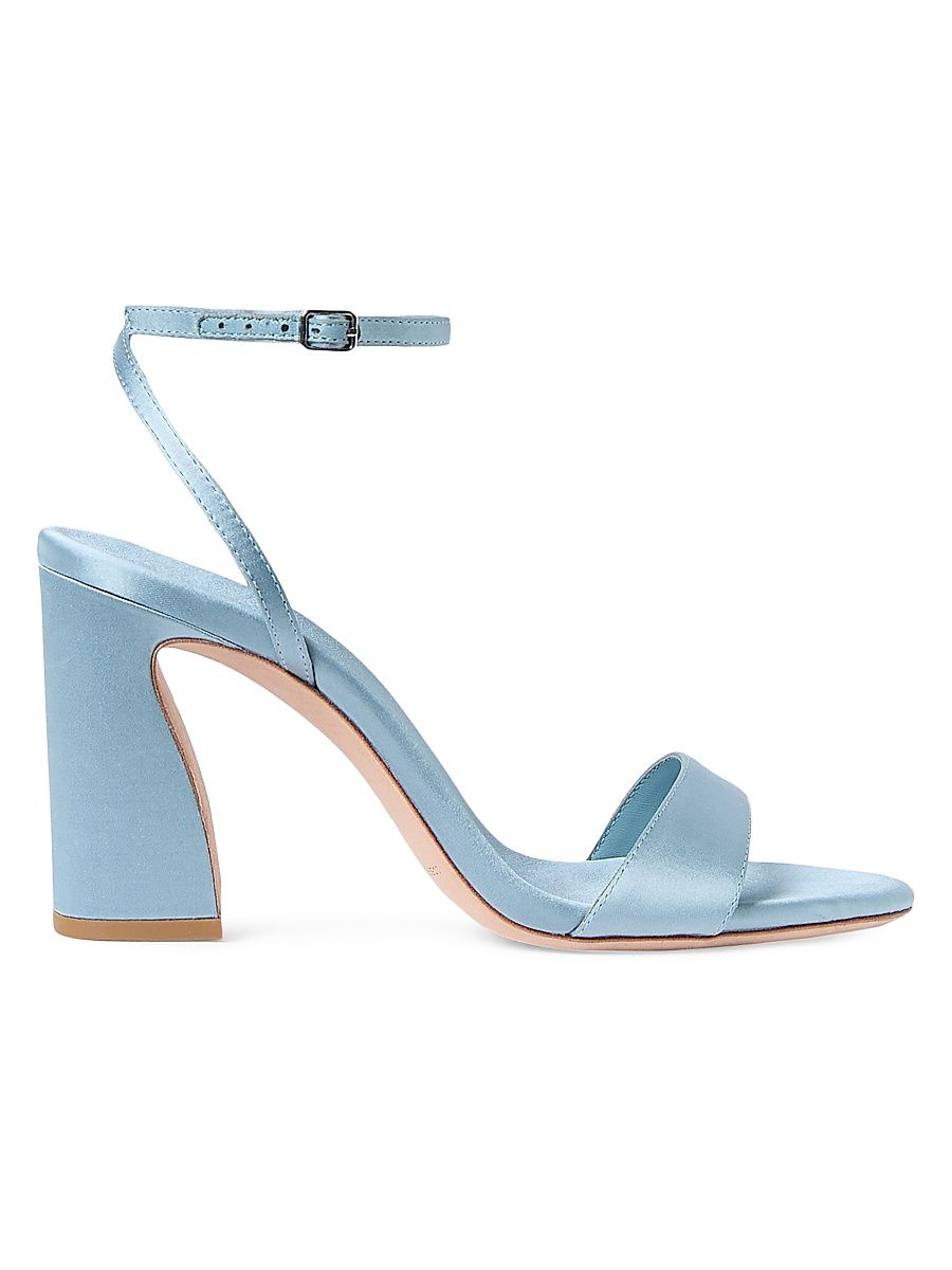 Women's Malia 90MM Curved Heel Sandals - Pale Blue - Size 5