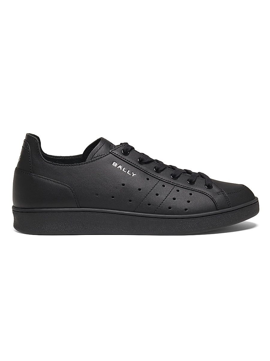 Men's Turyn Low-Top Leather Sneakers - Black - Size 10.5