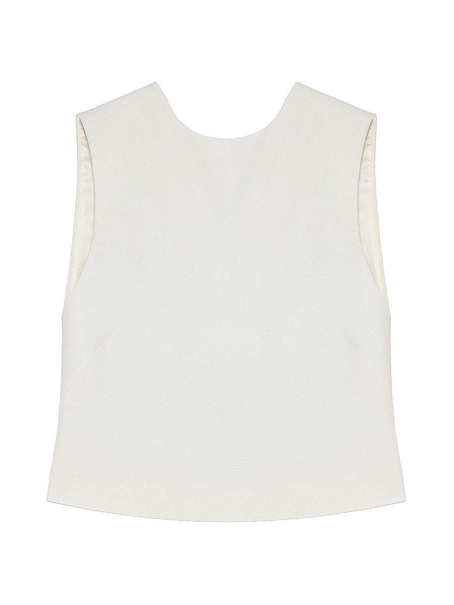Women's Milli Round Neck Sleeveless Top - White - Size 10