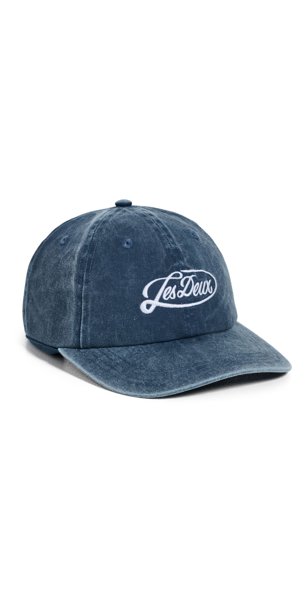 Les Deux Logo Dad Cap Dark Denim Blue One Size