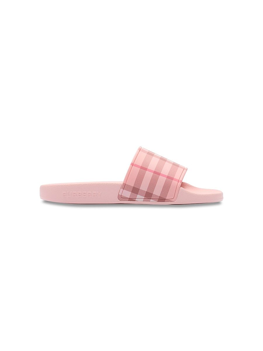 Little Girl's & Girl's Furley Check Pool Slide Sandals - Peony Pink - Size 3.5 (Child)