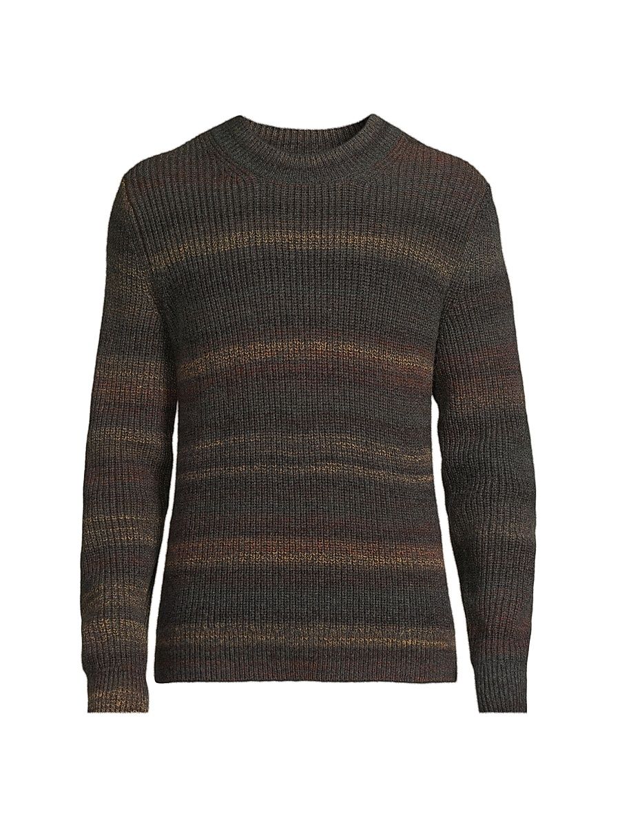 Men's Space-Dye Crewneck Sweater - Black Combo - Size XXL