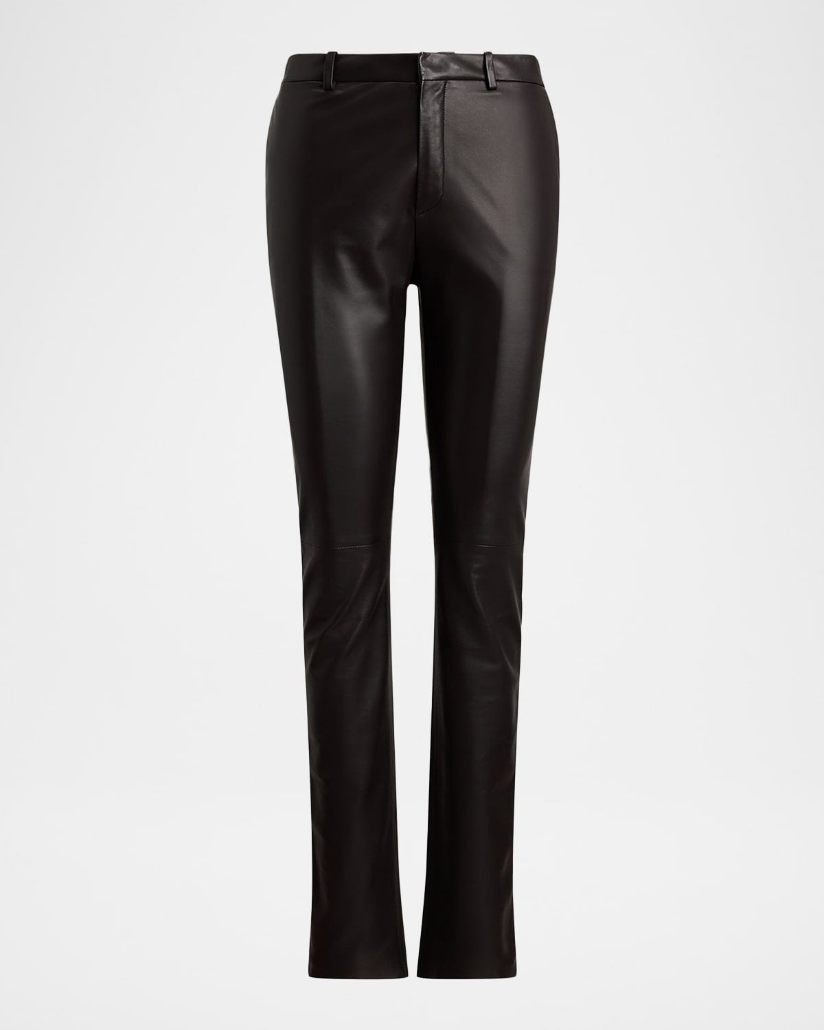 Richie Slim-Leg Leather Pants