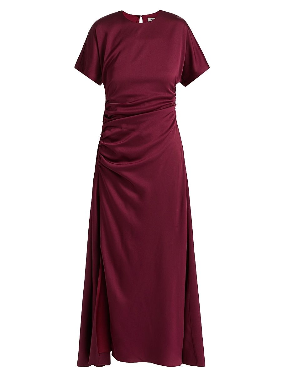 Women's Marabella Ruched Maxi Dress - Cranberry - Size 6