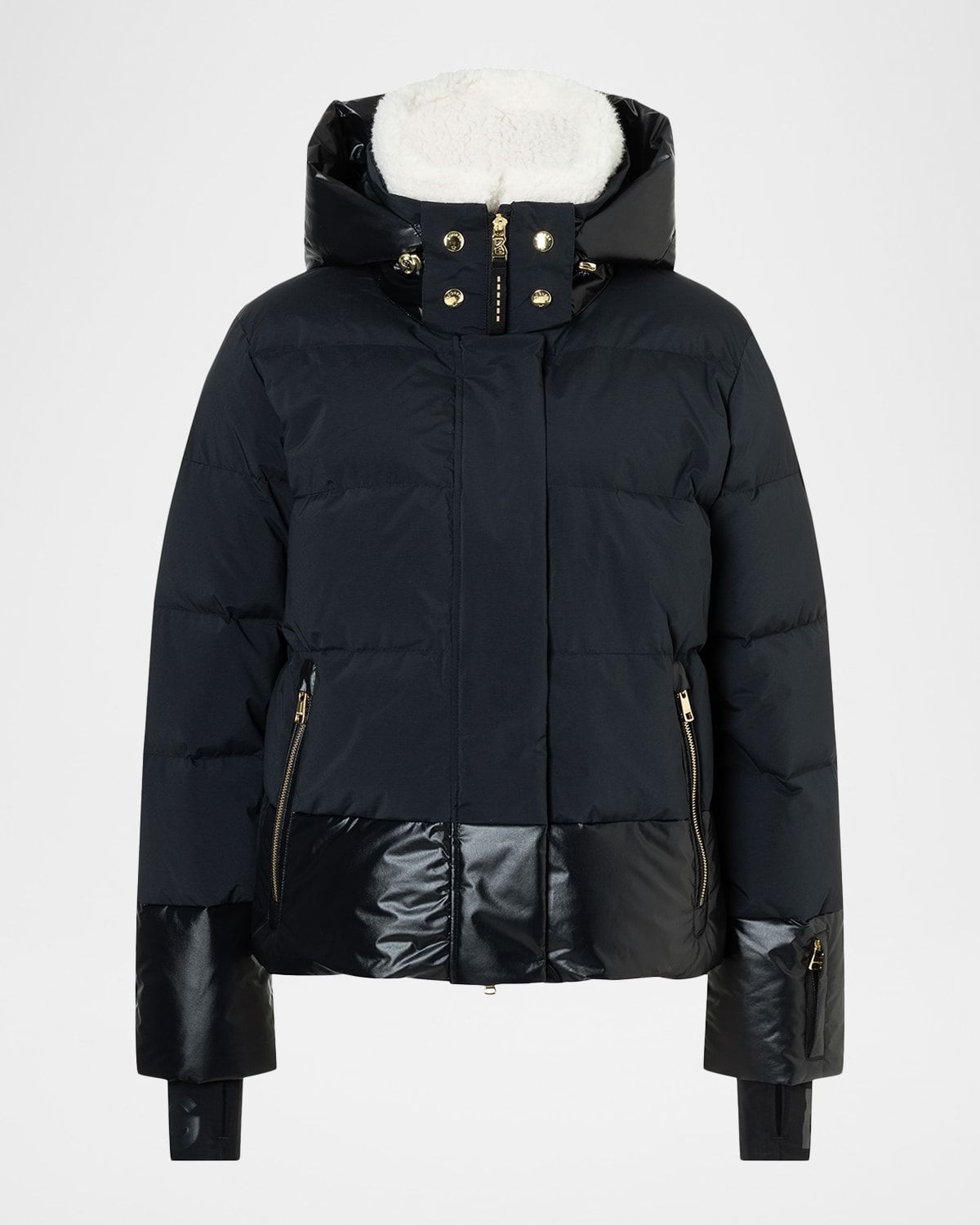 Maja Down Ski Jacket with Removable Hood & Collar