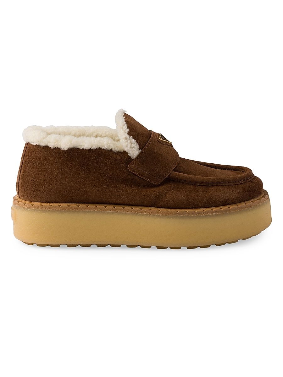 Women's Suede Loafers - Brown - Size 11