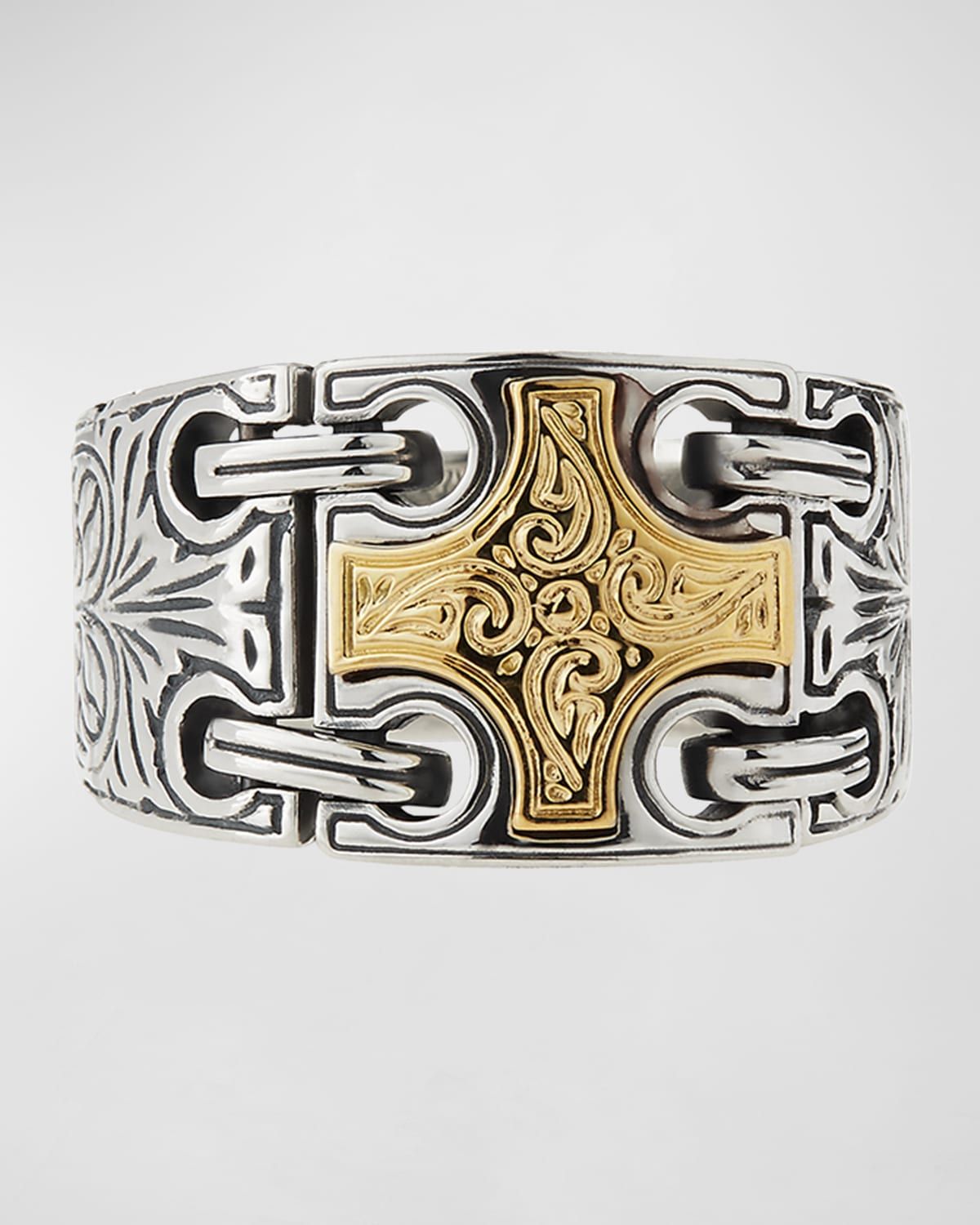 Men & apos;s Maltese Cross Chain-Loop Ring, Size 10