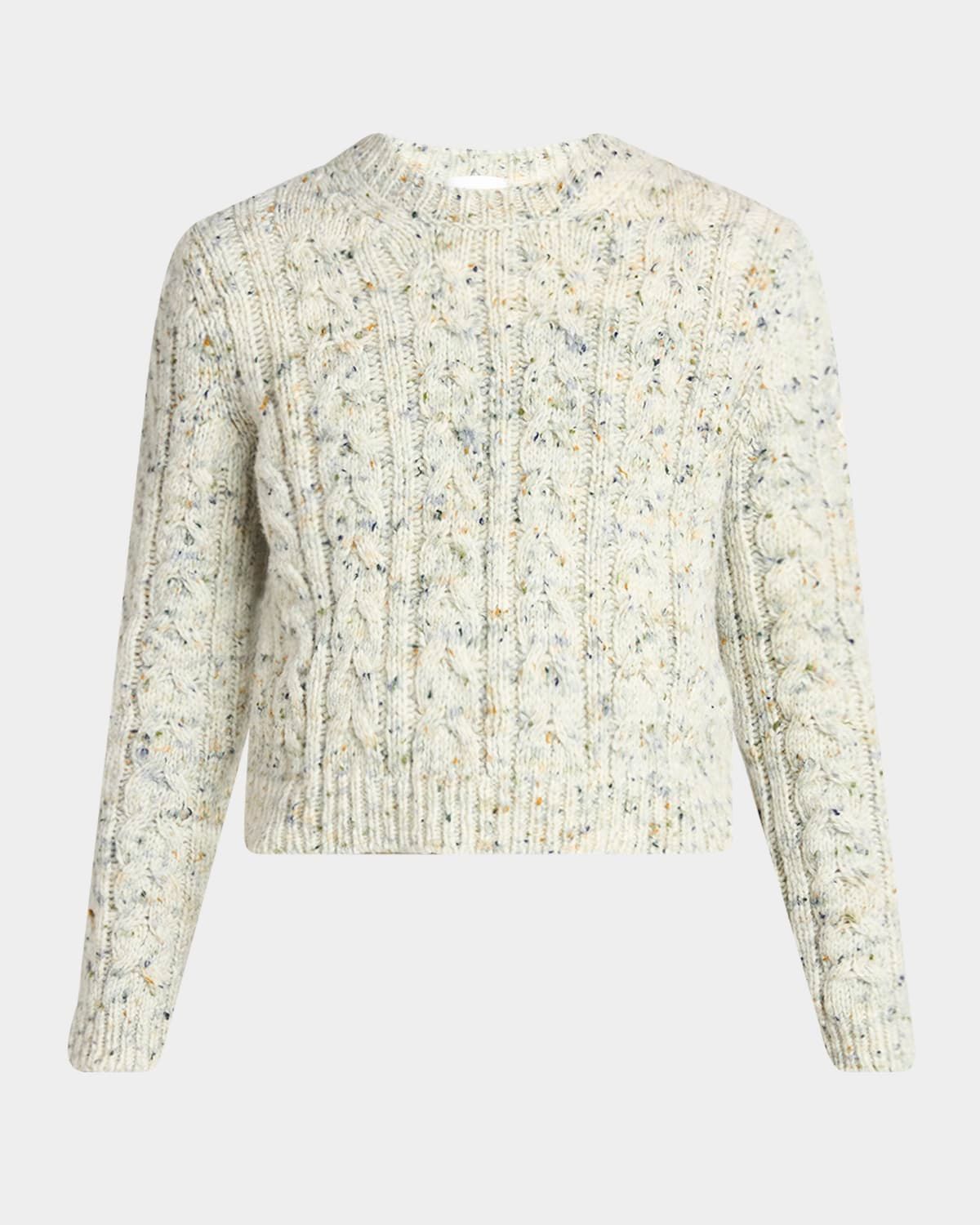 Cable-Knit Crewneck Sweater