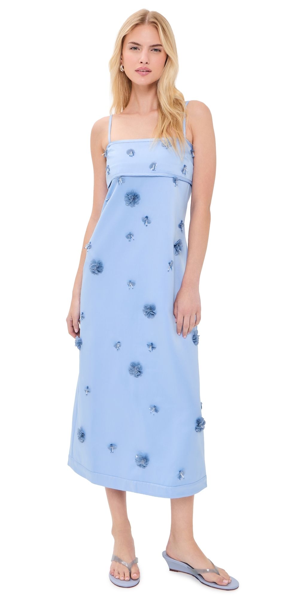 Couper Linley Embellished Maxi Dress Cornflower S