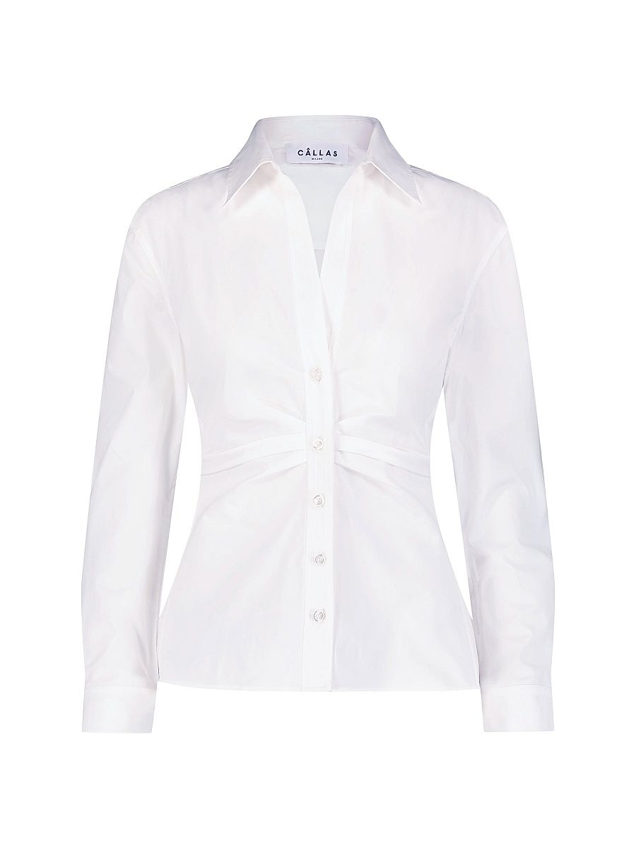 Women's Savil - Stretch Poplin Shirt - White - Size 14