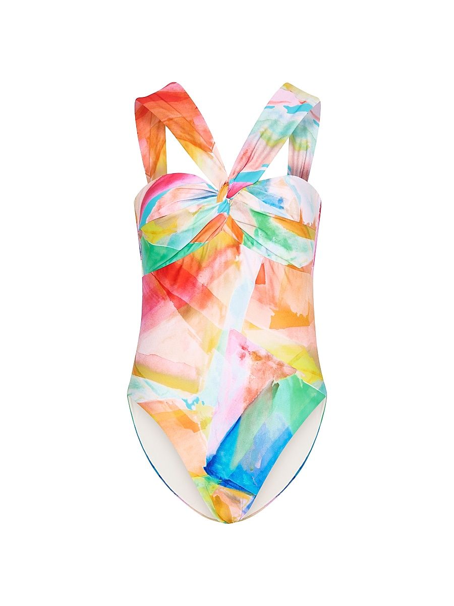 Women's Betsy Abstract One-Piece Swimsuit - Size Medium