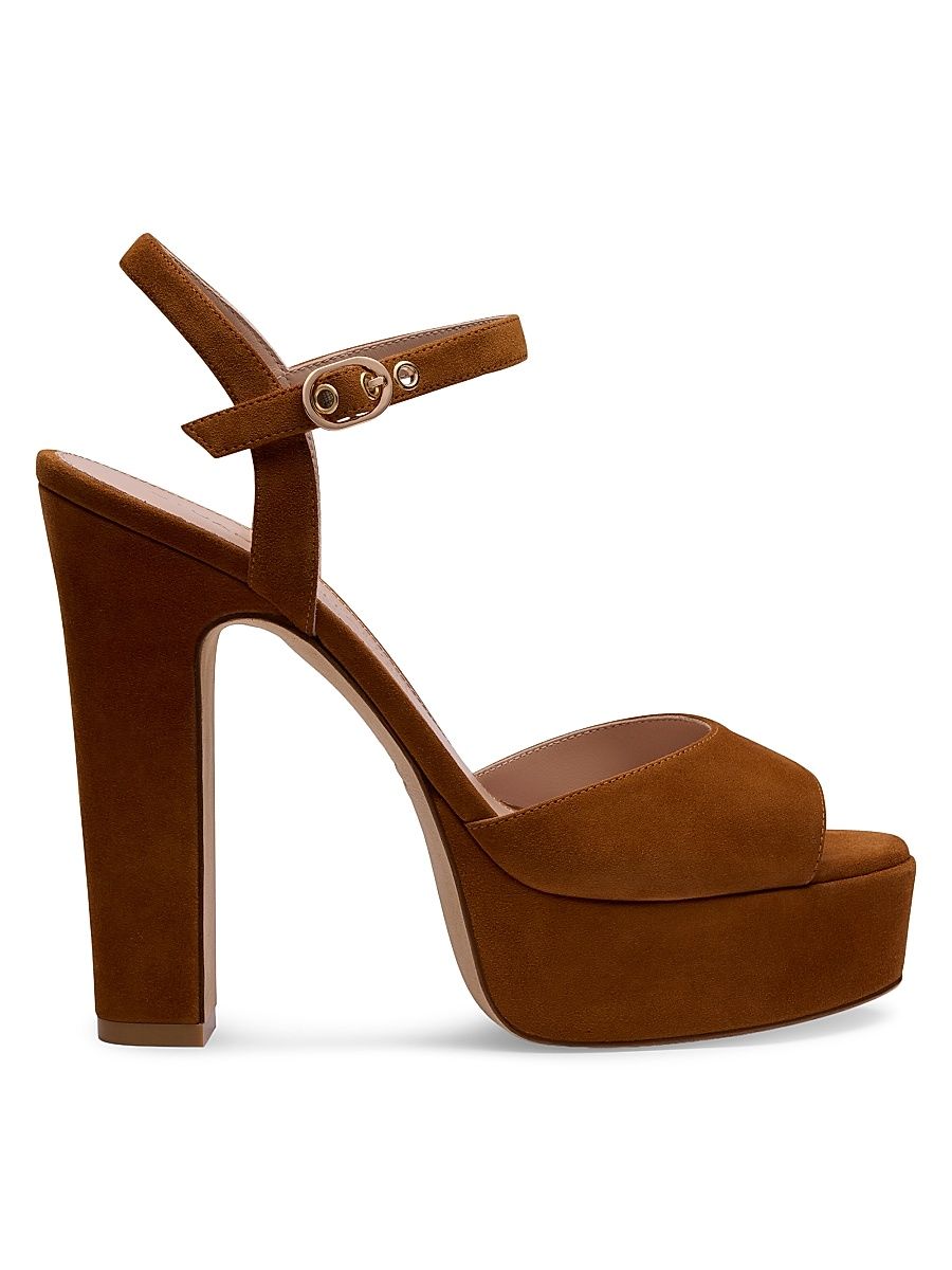Women's Reade 125MM Suede Platform Sandals - Boho Tan - Size 9.5