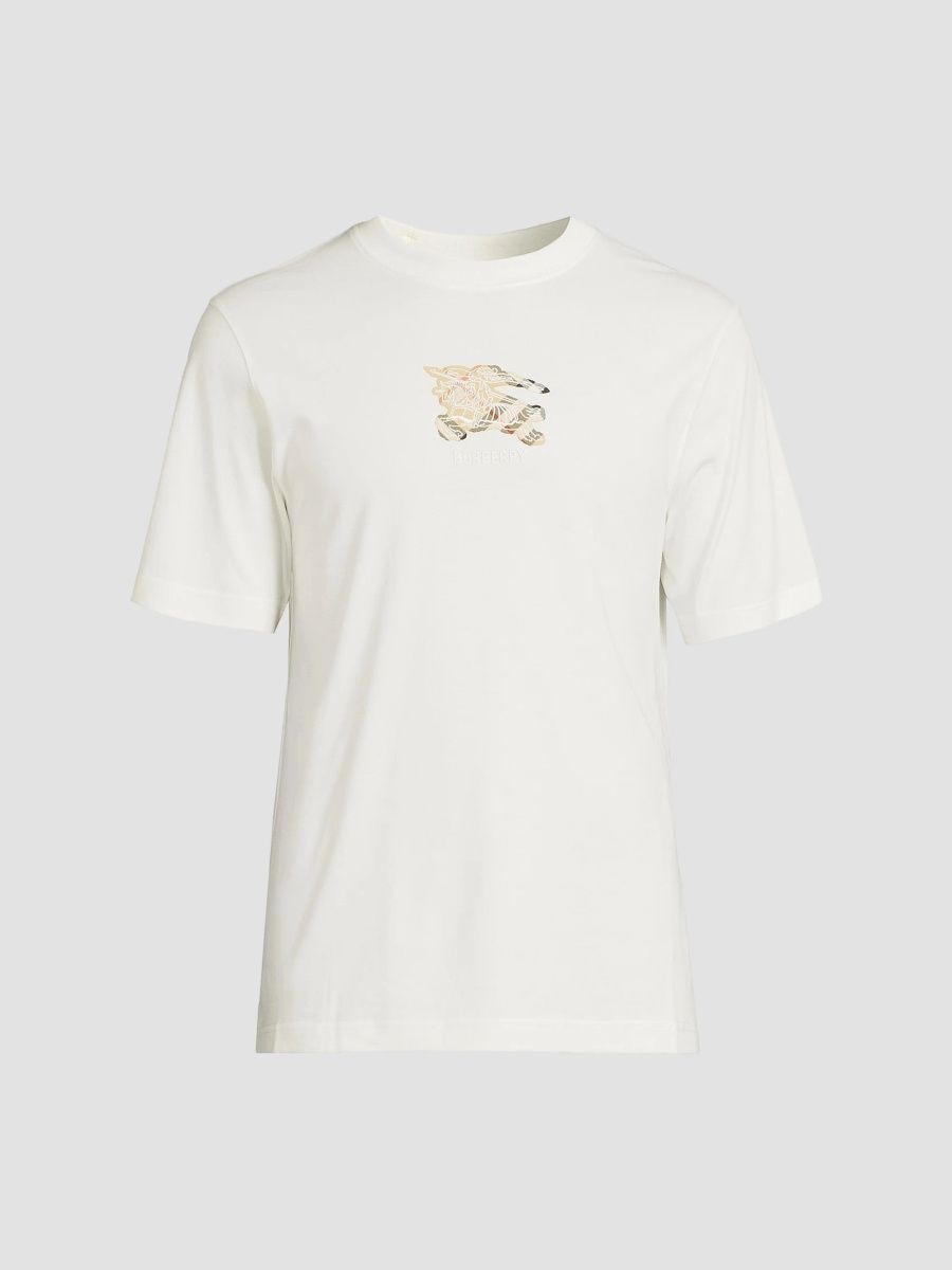 Burberry Men's Seth EKD Patch T-Shirt - Chalk - Size Small