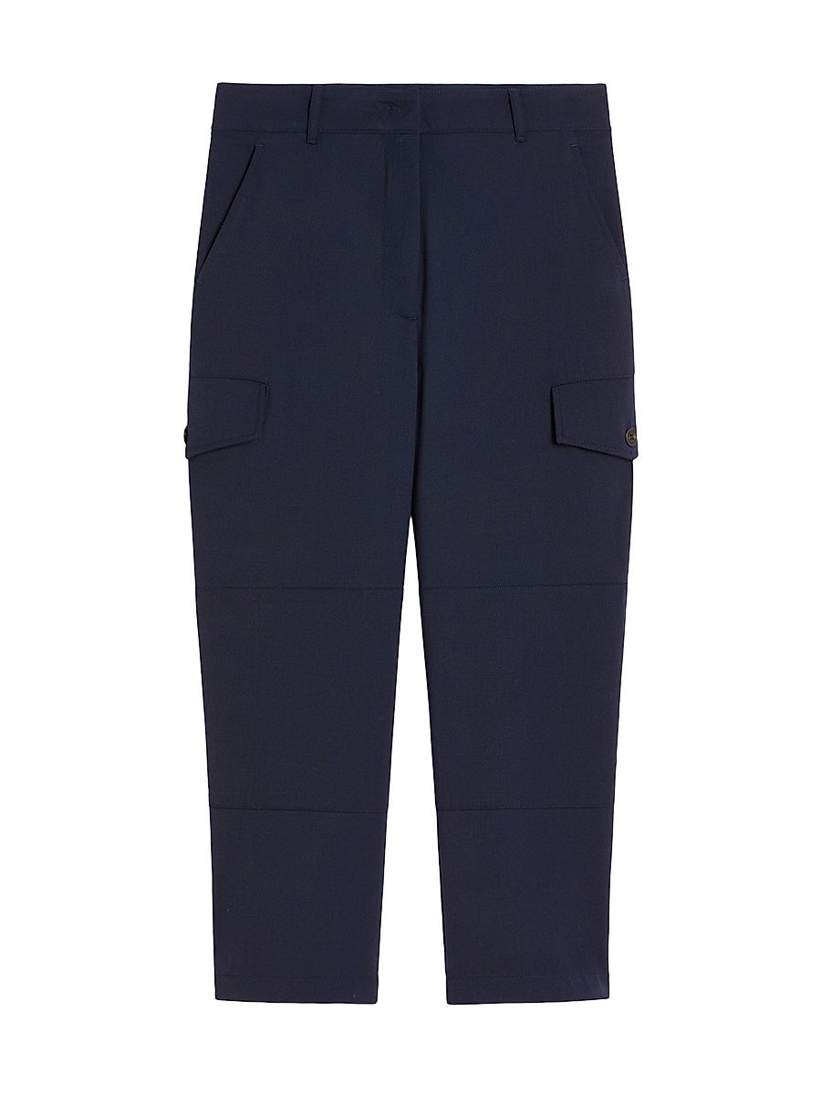 Women's Tech Wool Trousers - Navy - Size 16