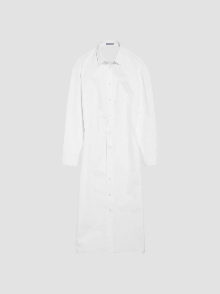 Balenciaga Women's Draped Back Dress - White - Size 2