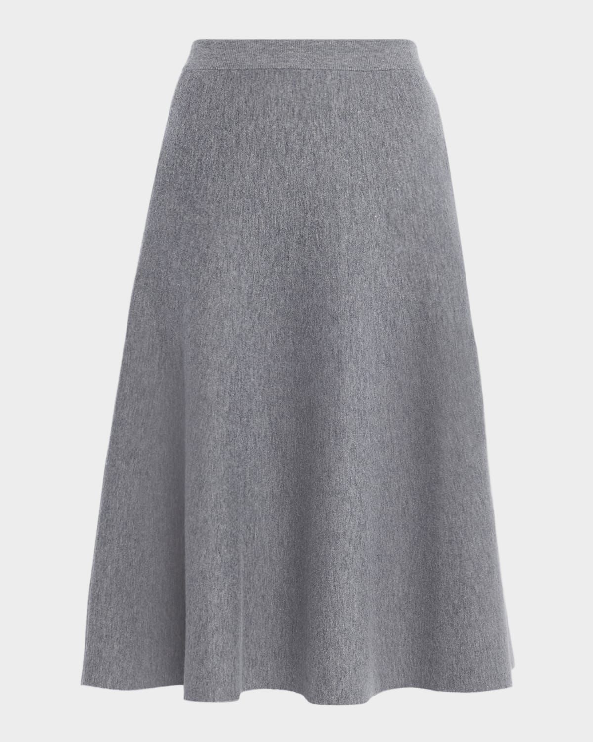 A-Line Knit Midi Skirt