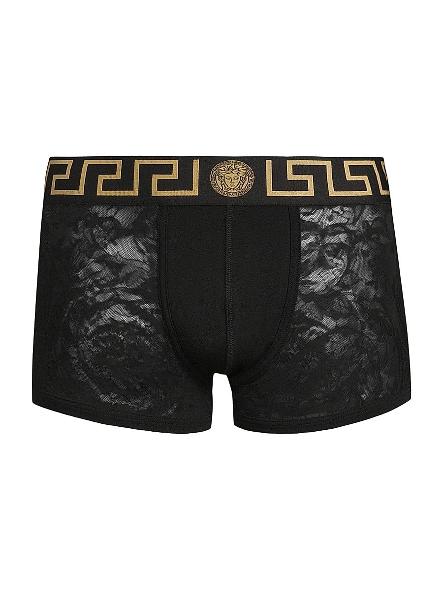 Men's Parigamba Intimo Greca Trunks - Black - Size Large