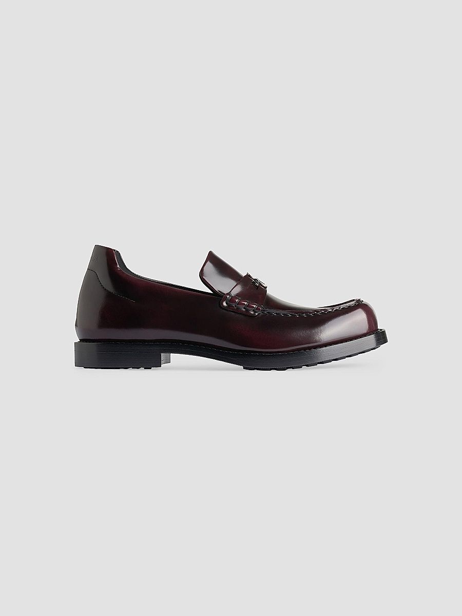 Balenciaga Men's Comfy Loafers - Dark Burgundy - Size 12