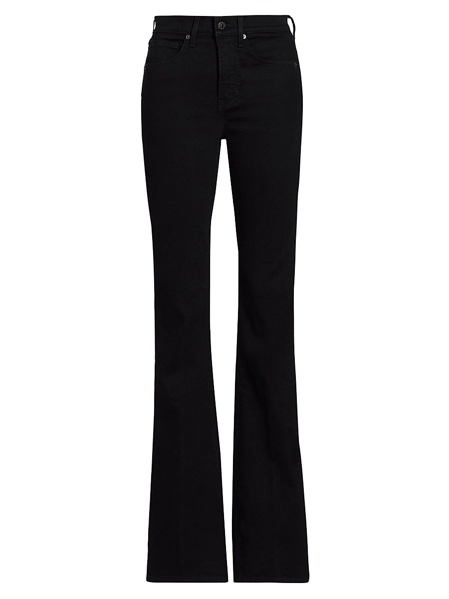 Women's Beverly Slim-Fit High-Rise Flare Jeans - Onyx - Size 31
