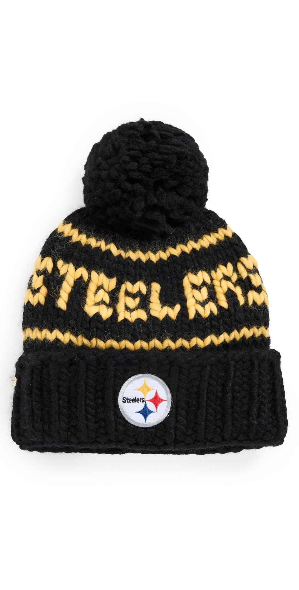 Lele Sadoughi Steelers Beanie Black One Size