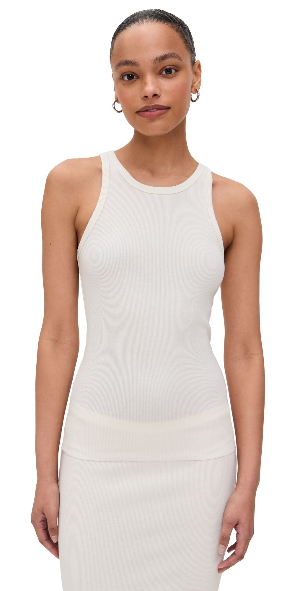 Éterne High Neck Fitted Tank Cream XS