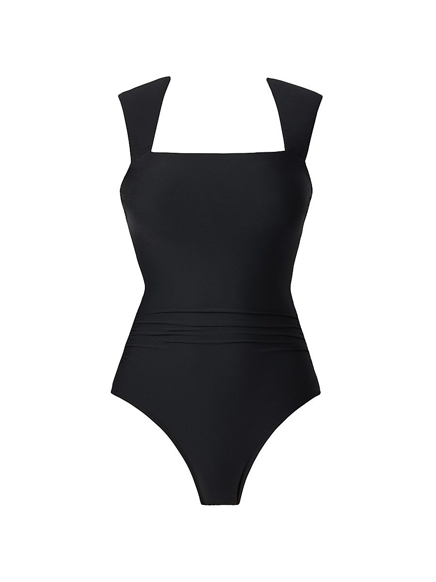 Women's Solid Wren One-Piece Swimsuit - Black - Size 6