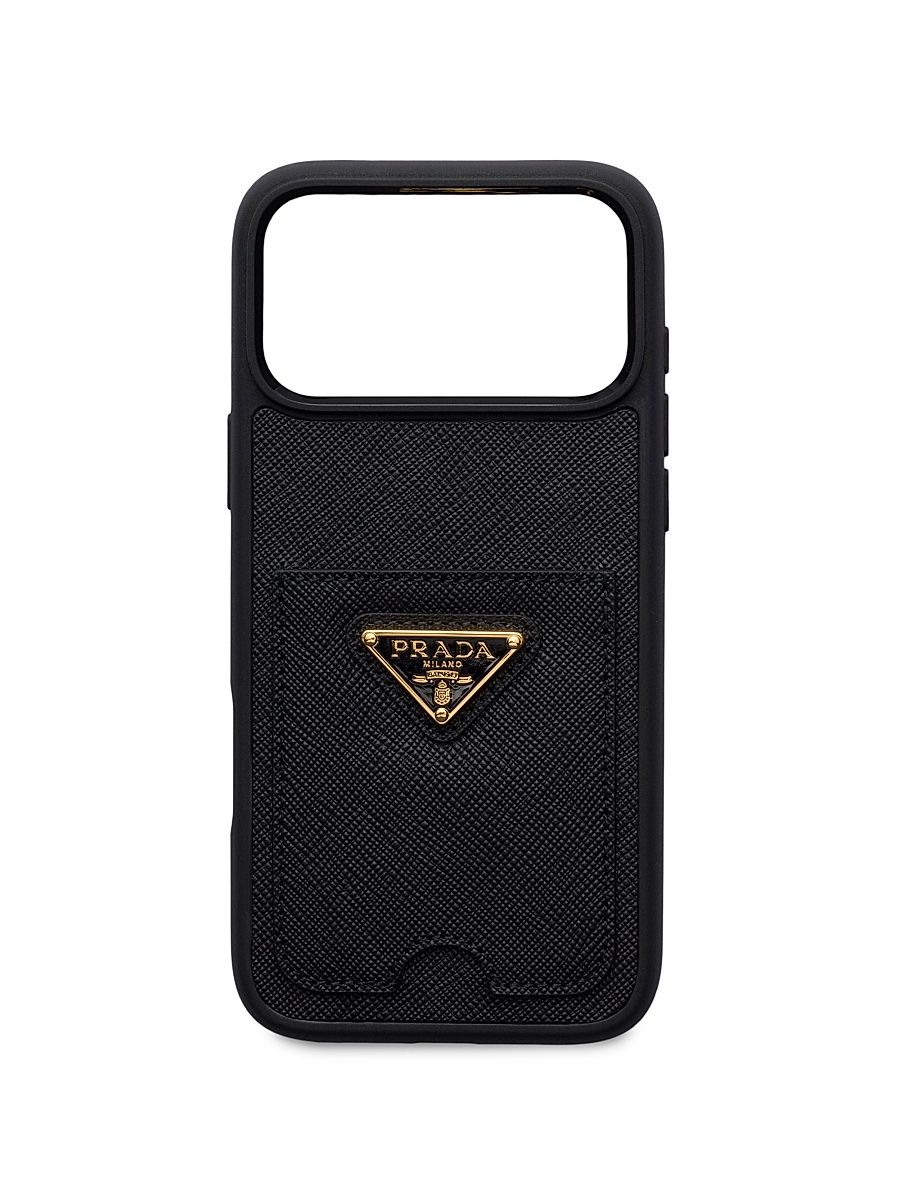 Saffiano Leather Case for iPhone 17 Pro Max - Black