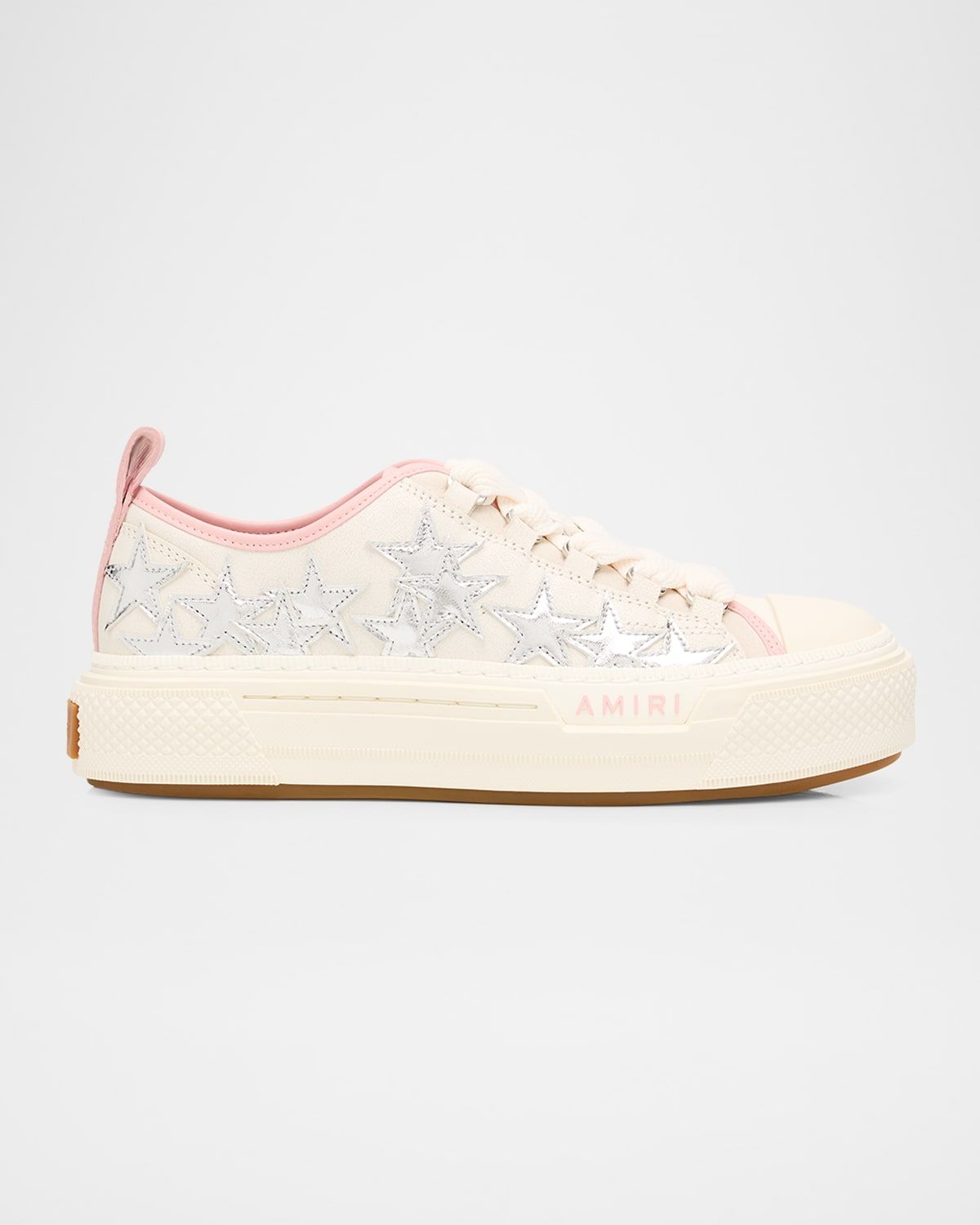 Metallic Stars Court Low Leather Low-Top Sneakers