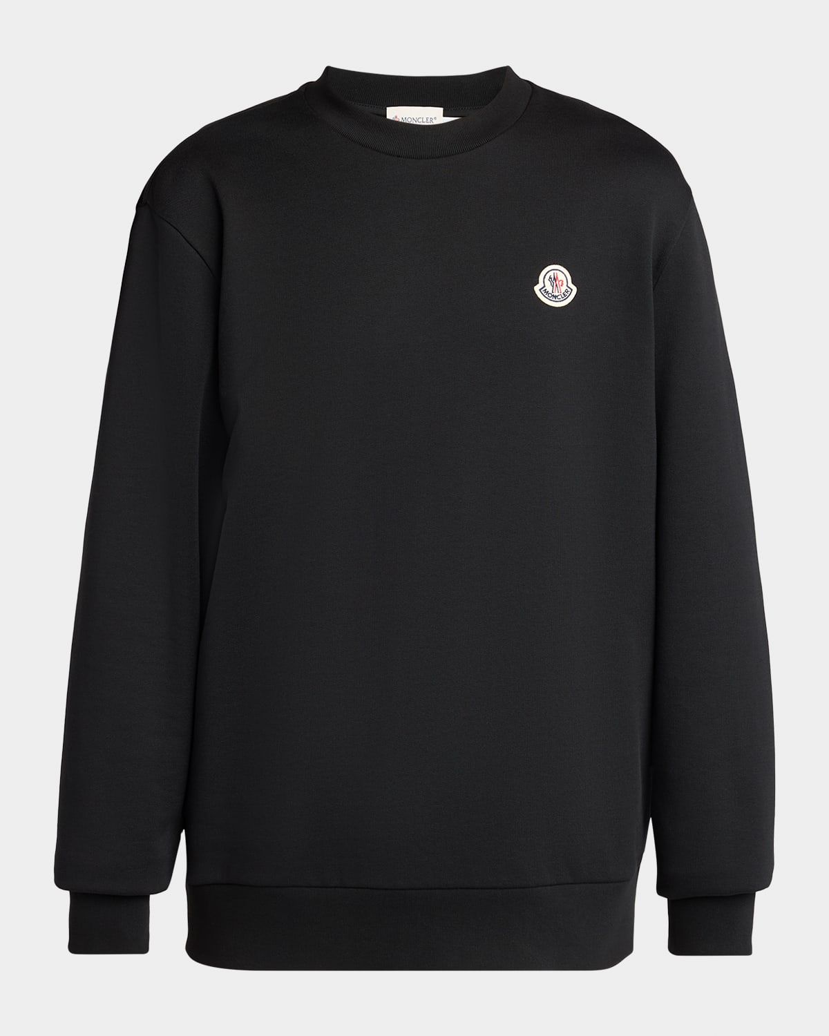 Men & apos;s Cotton Fleece Sweatshirt with Felt Logo Patch