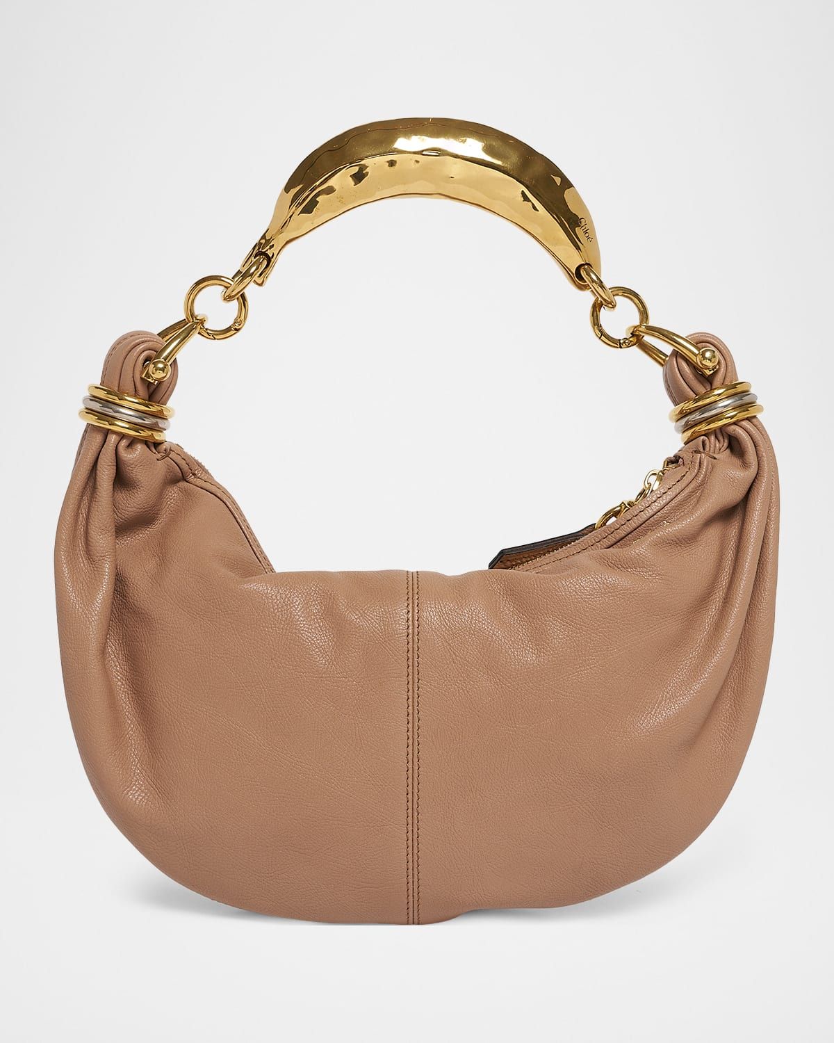 Mini Banana Hobo Bracelet Bag in Leather