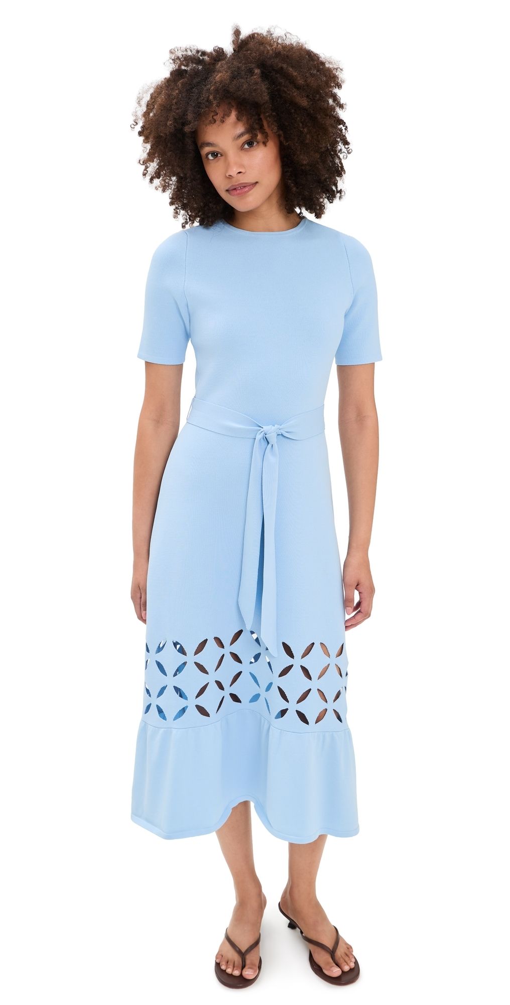 Shoshanna Pendelton Dress Sky Blue L