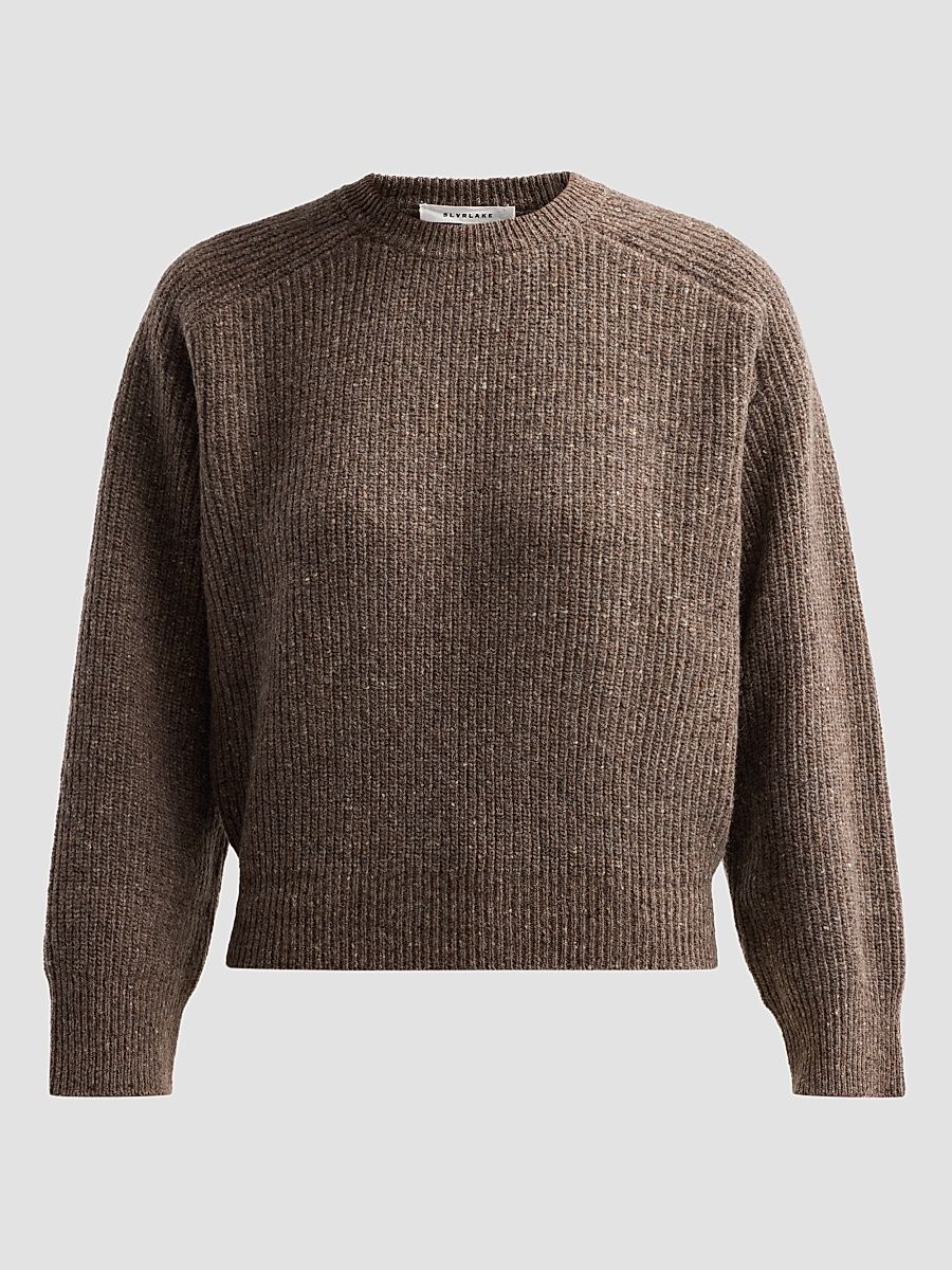 Women's Florence Cinch Crew Sweater - Walnut - Size XS