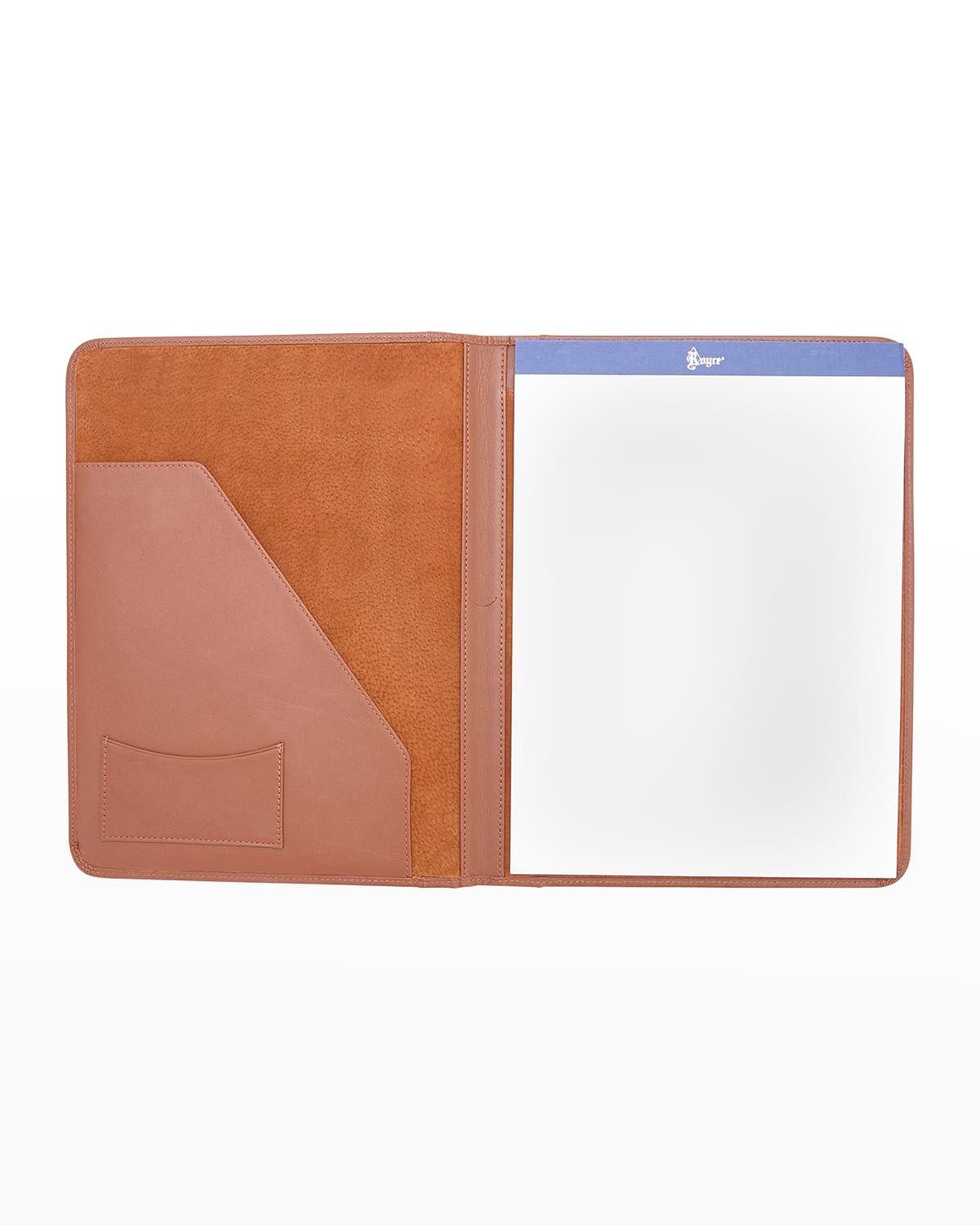 Personalized Suede Lined Leather Writing Portfolio