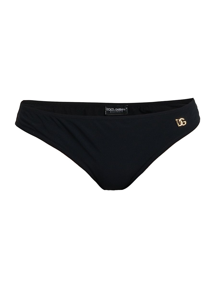 Women's Logo Low-Rise Bikini Bottom - Nero - Size Large