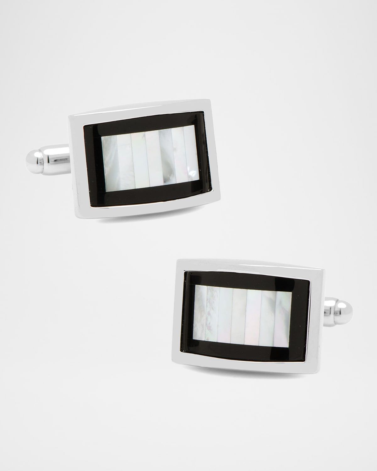 Onyx and Mother-of-Pearl Key Cufflinks