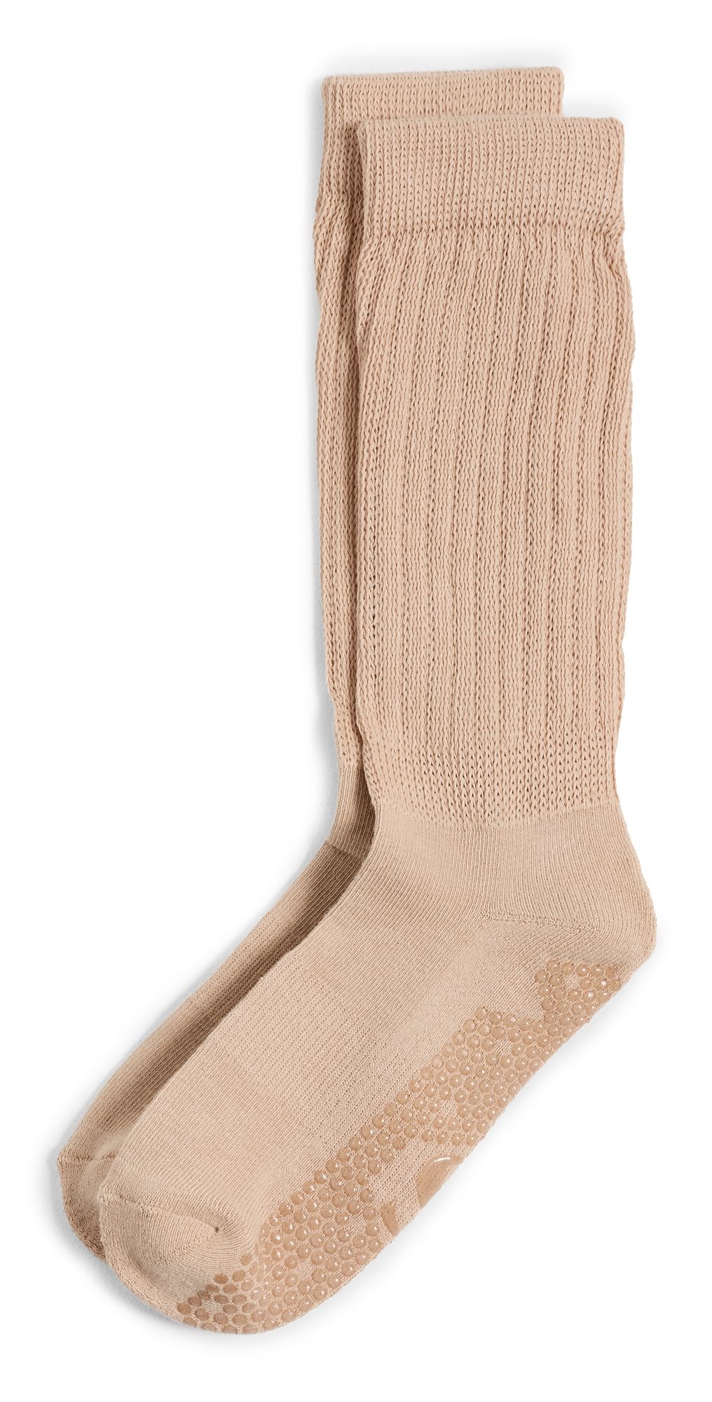 Stems Scrunch Grip Crew Socks Oat One Size