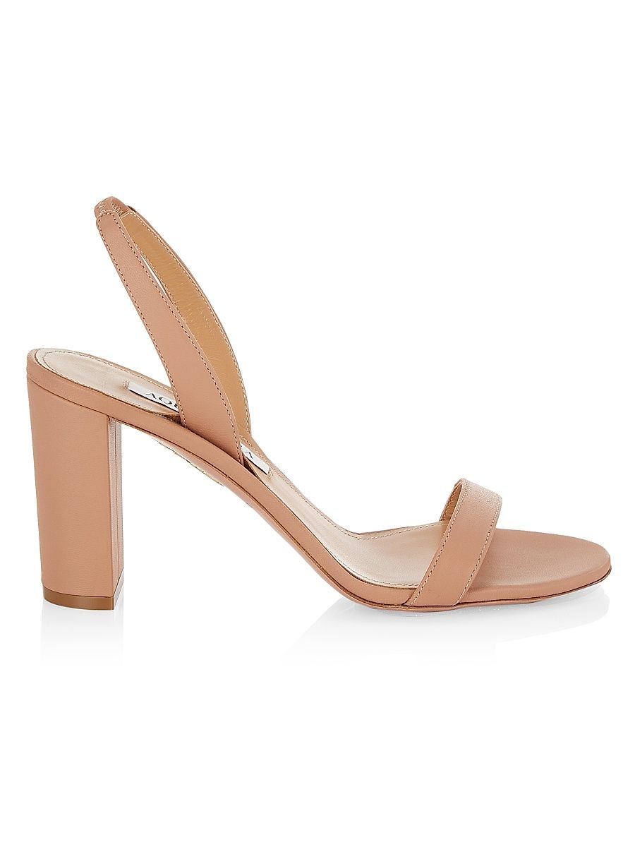 Women's So Nude Leather Sandals - Powder Pink - Size 11.5