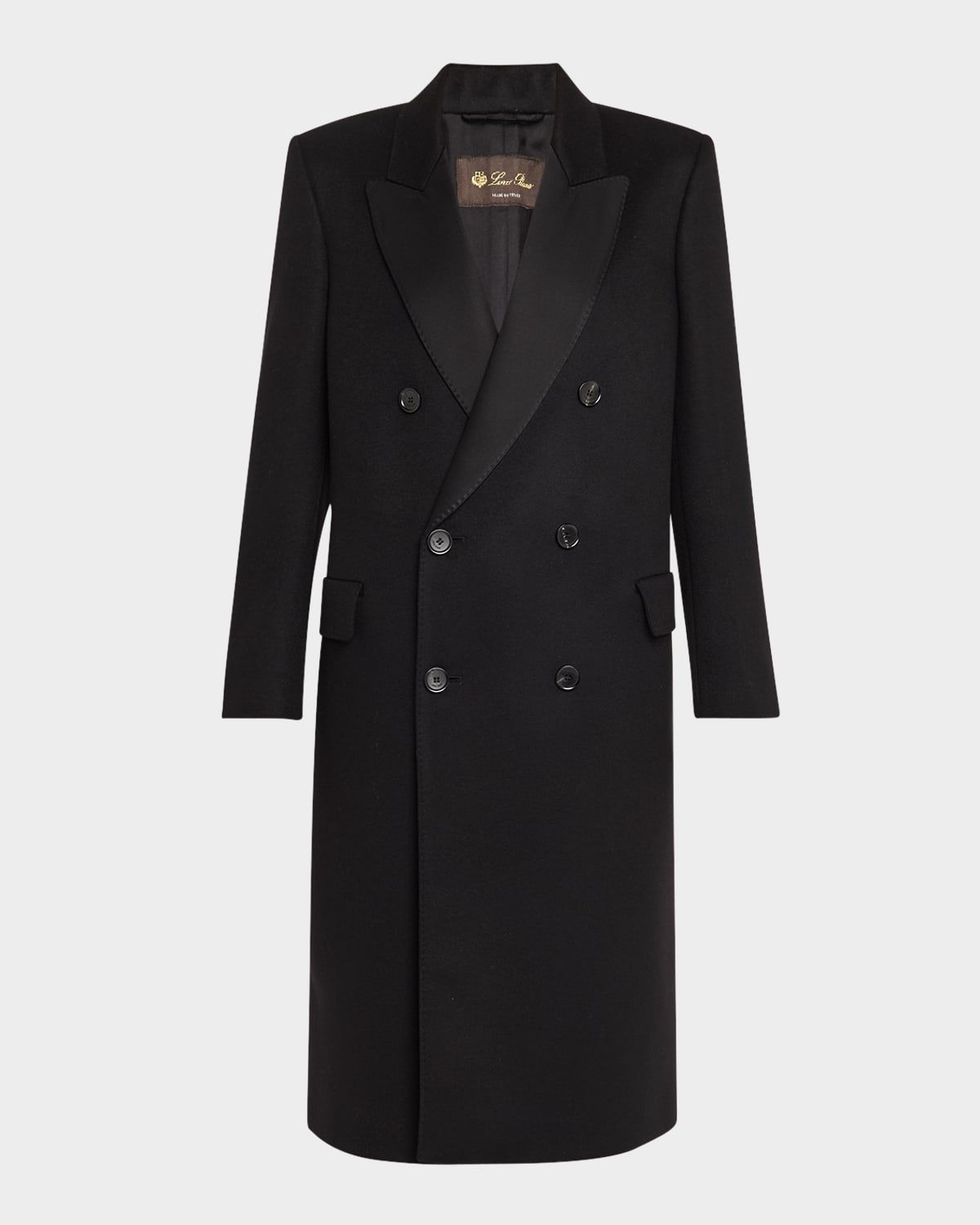 Jerard Cashmere Double-Breasted Coat With Double Satin Mireille Trim