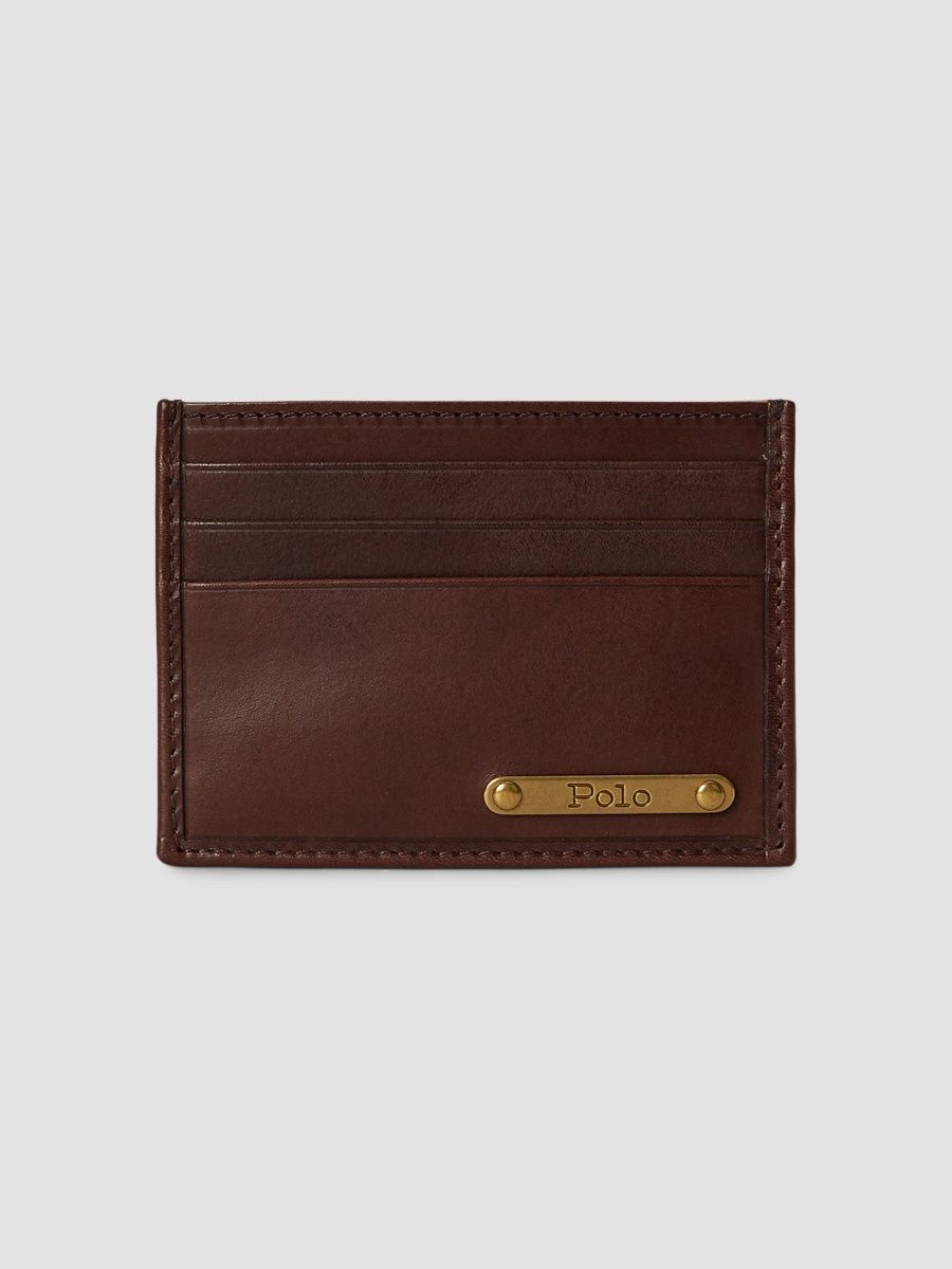 Polo Ralph Lauren Men's Orice Vachetta Leather Card Case - Burnished Brown