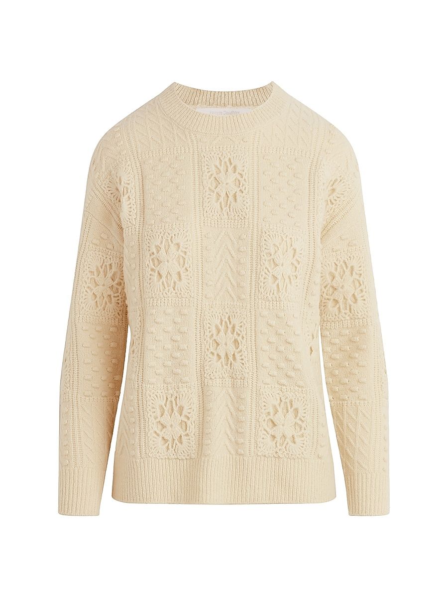 Women's Jovie Wool-Blend Crewneck Sweater - Ivory - Size XS