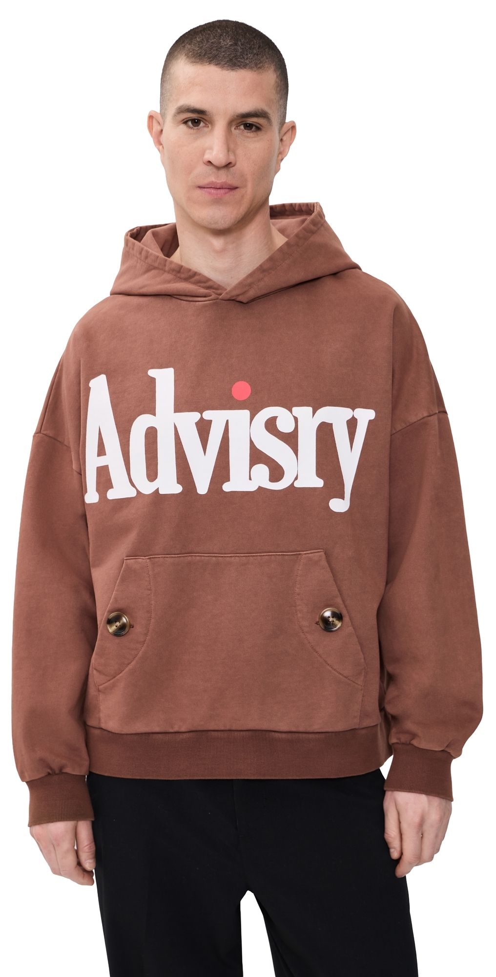 Advisry Dot Logo Hoodie Brown M