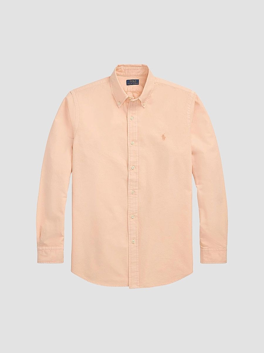 Polo Ralph Lauren Men's Classic-Fit Mineral-Dyed Oxford Shirt - Amber - Size XXL