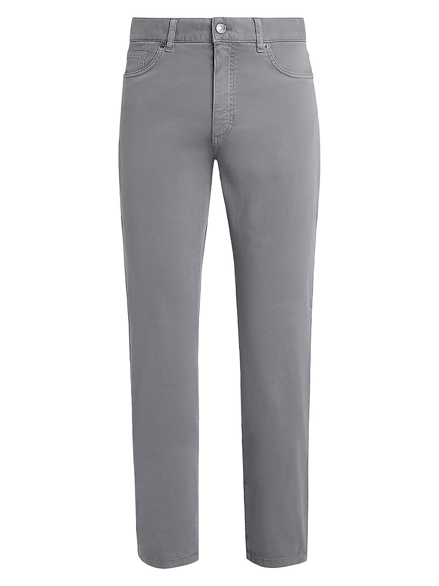 Men's Stretch Cotton Roccia Jeans - Light Grey - Size 40