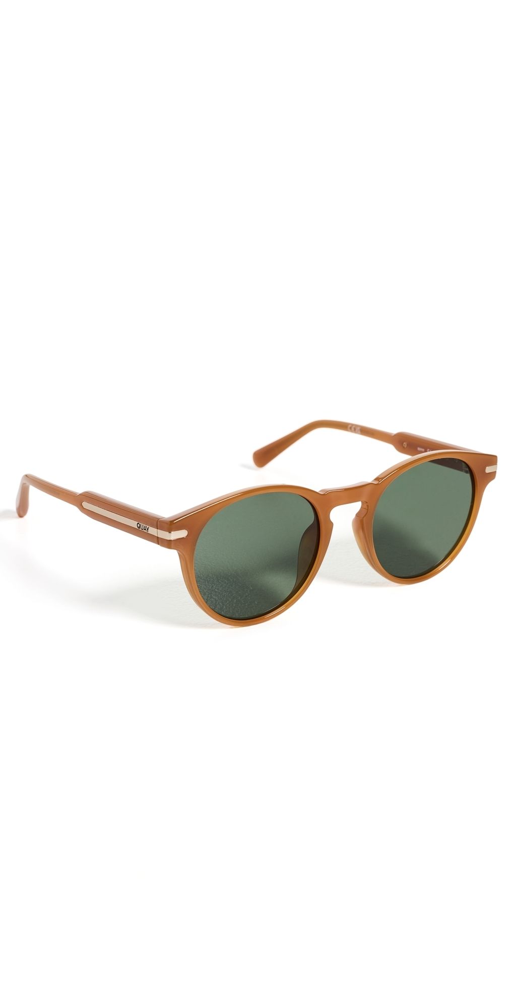 Quay Slow Mo Sunglasses Amber/Green One Size