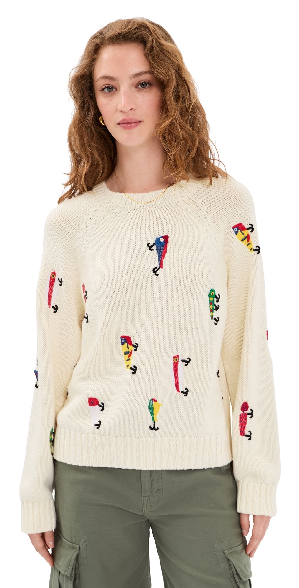 MOTHER The Raglan Pullover Catch Of The Day S