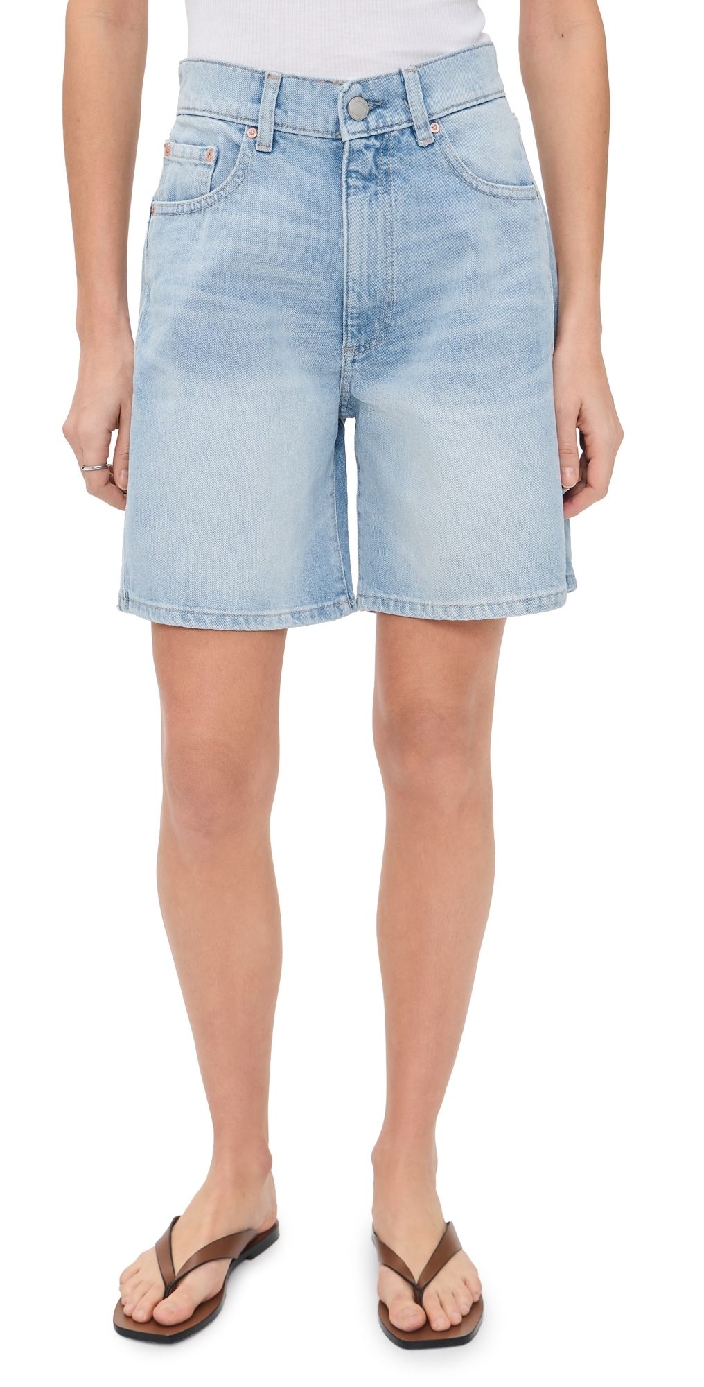 DL1961 Taylor Relaxed High Rise Denim Shorts Prairie 30
