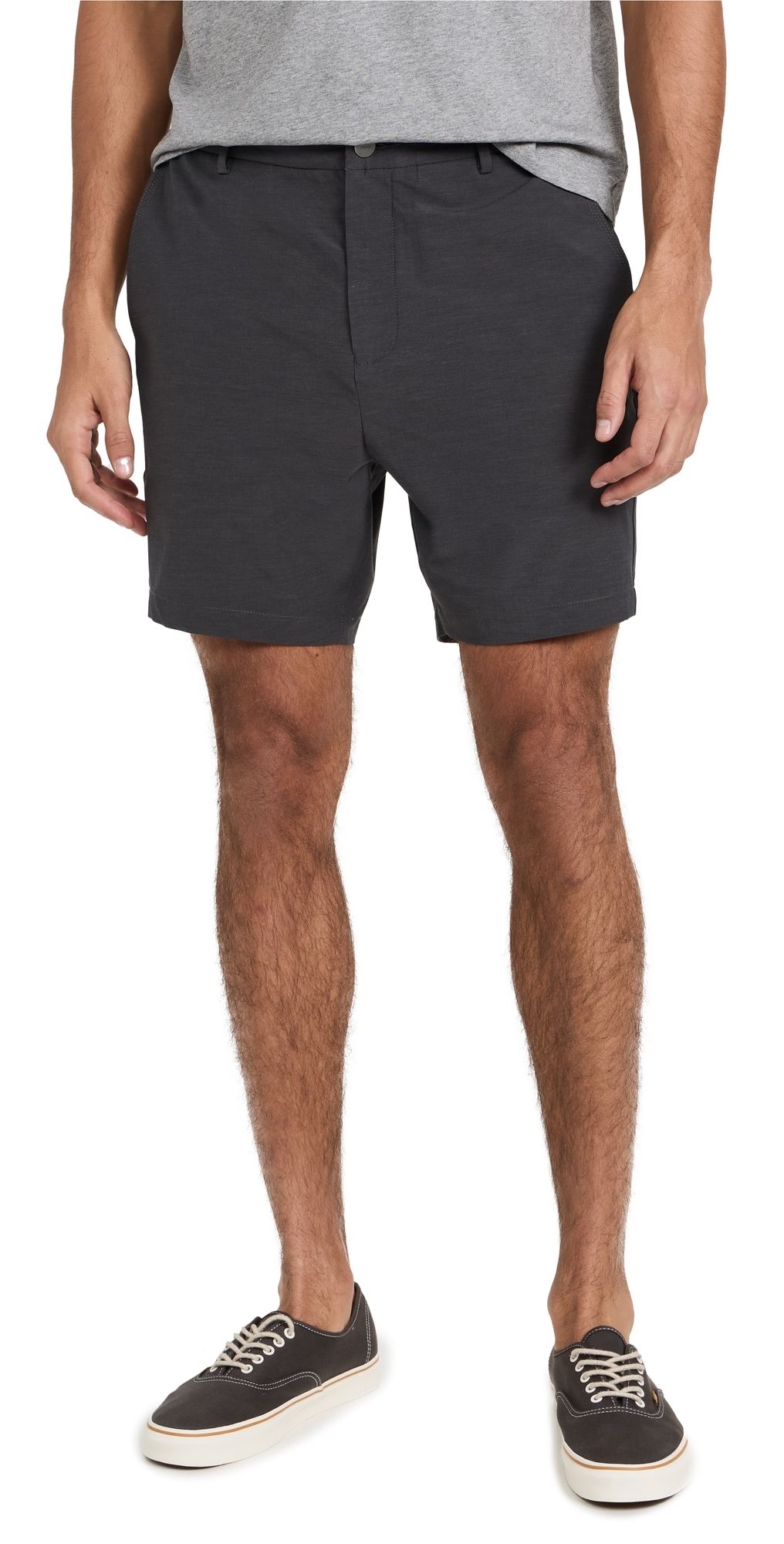 Onia 4-Way Stretch Versatility Shorts 7 Charcoal 36